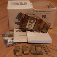 Orologio doppio quadrante in legno 