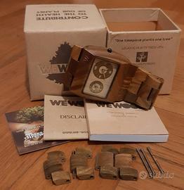 Orologio doppio quadrante in legno 