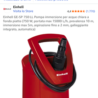 Pompa ad immersione per acque chiare Einhell