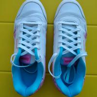 Reebok bianco rosa sneakers con lacci bambina 32