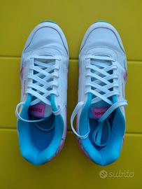 Reebok bianco rosa sneakers con lacci bambina 32