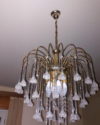 Lampadari ottone e vetro di murano