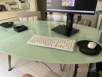 Tavolo IKEA in vetro ovale 180×100 cm