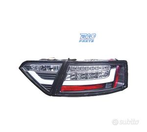 FANALI TUBOLARI AUDI A5 07-12 FONDO NERO