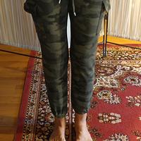 Pantalone stile militare elasticizzato 