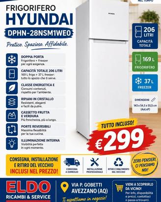 Frigorifero Hiunday doppia porta pronta consegna