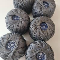 LOTTO 6 GOMITOLI FILATO FILO PURO COTONE
GRIGIO