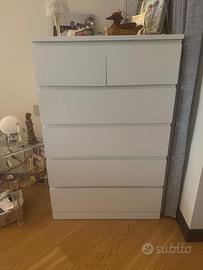 IKEA commode MALM blanc brillant