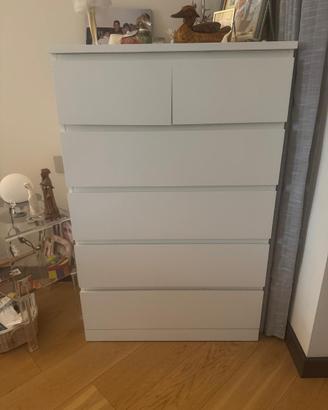 IKEA commode MALM blanc brillant