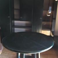 Tinello anni 70 in legno laccato verde