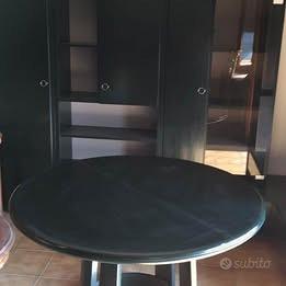 Tinello anni 70 in legno laccato verde