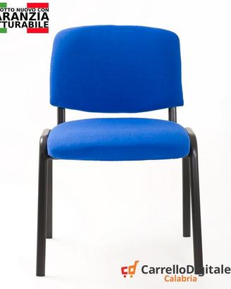 Sedie per ufficio Imbottite in tessuto blu