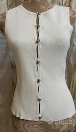 Top bianco di Zara Taglia m