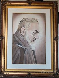 Quadro a olio, Padre Pio pregante.