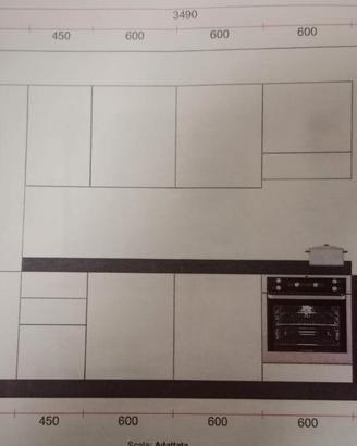 Cucina completa di elettrodomestici