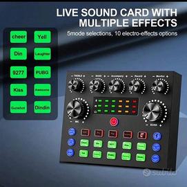 Scheda audio per mixer DJ Live V8S