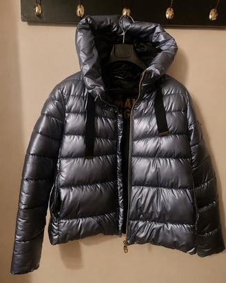 Cappotto Piumino Argento Grigio Donna Nzn Nozone