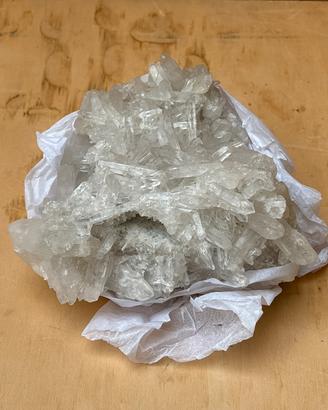 Drusa di quarzo ialino