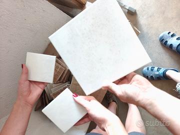 piastrelle bicottura 10x10 e 20x20 bianche 