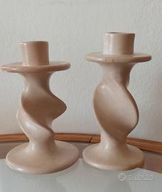 candelabri  in pietra saponaria keniota.