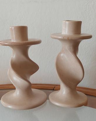 candelabri  in pietra saponaria keniota.