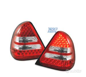 FARI LED PER MERCEDES W202 C-KLASSE 93-00 ROSSO BI