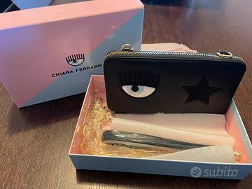 Borsetta in pelle nera Ferragni