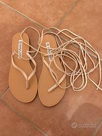 Scarpe donna infradito con lacci