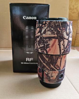 Canon RF 100-400 + cover mimetica