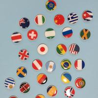 35 Pedine nazioni in legno