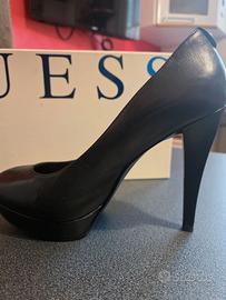 Décolleté GUESS in Pelle Nera - N. 40 - Come Nuove