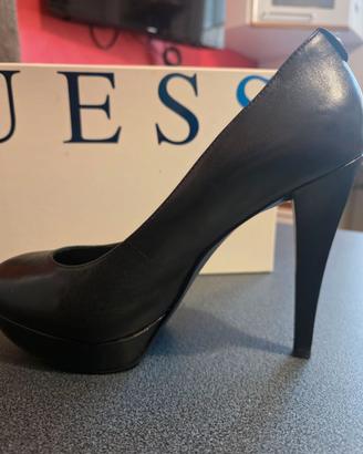 Décolleté GUESS in Pelle Nera - N. 40 - Come Nuove