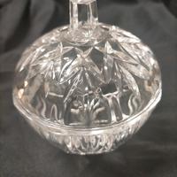 LOTTO DI 6 OGGETTI  VETRO INCISO ANNI 60 BORMIOLI