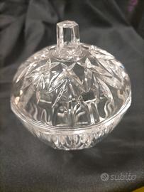 LOTTO DI 6 OGGETTI  VETRO INCISO ANNI 60 BORMIOLI