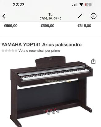 Pianoforte Yamaha YDP 141 con sgabello