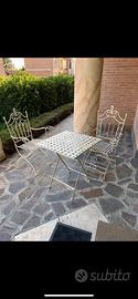 Sedie + tavolo in ferro battuto