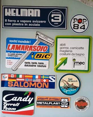9 adesivi originali anni 80/90