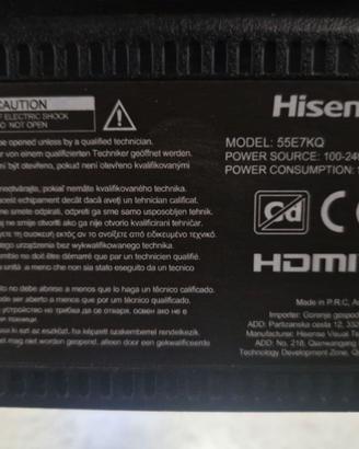 Ricambi smart tv hisense 55E7KQ