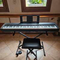 Yamaha p 45 pianoforte con supporto e sgabello 