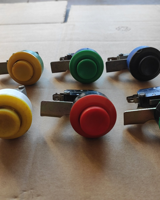 Kit di 6 pulsanti colorati arcade vintage per Cab