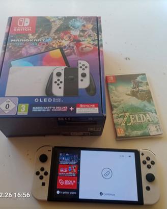 Nintendo switch OLED Mario kart8 + Zelda+ 12 mesi