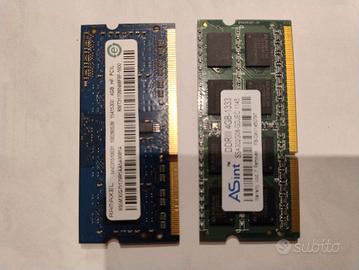 8GB RAM DDR3 / DDR3L 4+4 GB SO-DIMM per Notebook