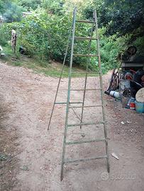 scala a cavalletto in ferro 9 gradini 