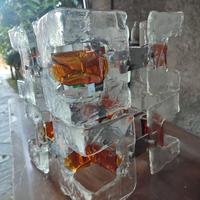 Lampadario a sospensione anni '70 di Mazzega