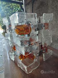 Lampadario a sospensione anni '70 di Mazzega