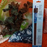 Termostato acquario e corteccia vera