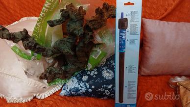 Termostato acquario e corteccia vera