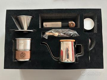 Set Caffè Manuale Portatile - NUOVO (Acciaio)