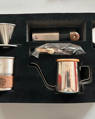 Set Caffè Manuale Portatile - NUOVO (Acciaio)
