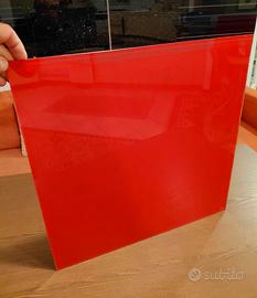 Lavagna magnetica in vetro Rosso Sigel 48x48